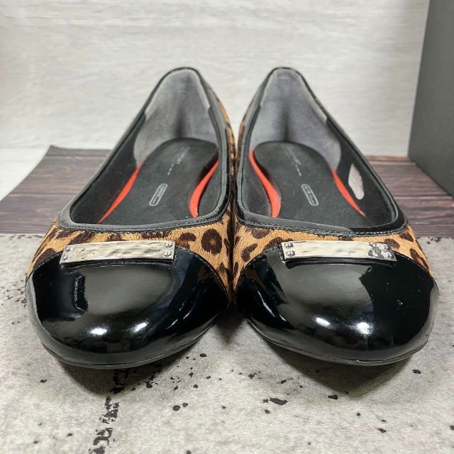 ROCKPORT ロックポート 22.5 ヒョウ柄 フラット パンプス