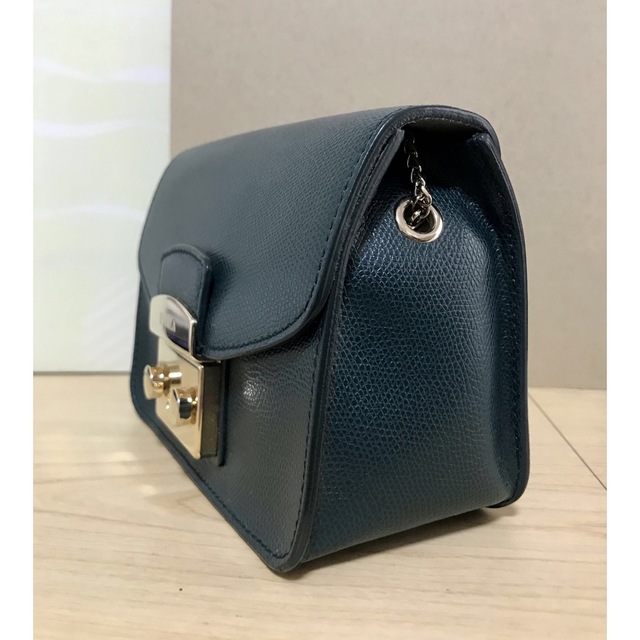 美品 FURLA フルラ メトロポリス ショルダーバッグ グリーン系