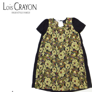 ロイスクレヨン(Lois CRAYON)の未使用タグ付き ロイスクレヨン 花 刺繍 ワンピース Ｍ(ひざ丈ワンピース)
