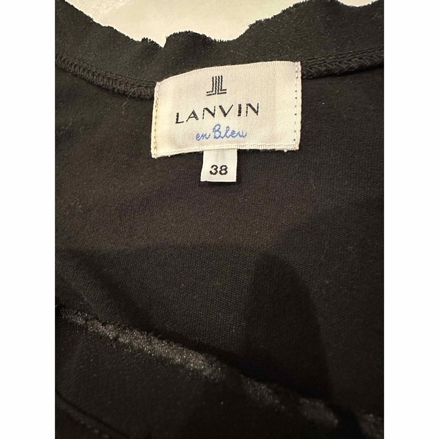 LANVIN en Bleu(ランバンオンブルー)のカットソー　38 LANVIN  ビスチェ　黒 レディースのトップス(シャツ/ブラウス(半袖/袖なし))の商品写真