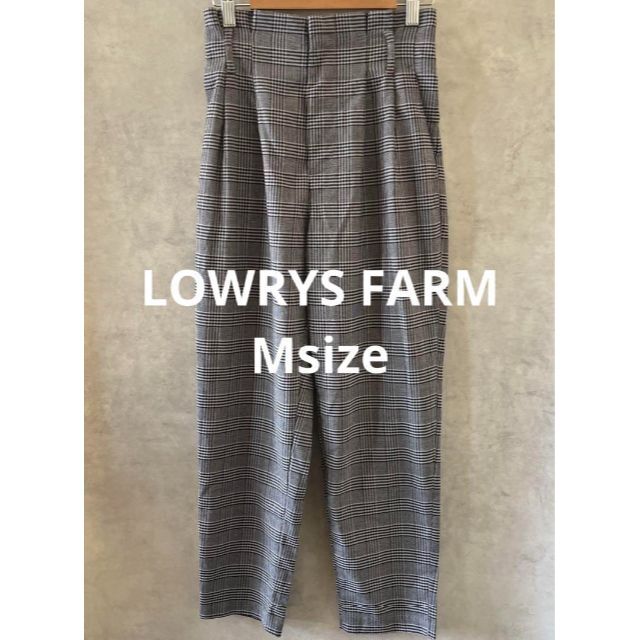 LOWRYS FARM(ローリーズファーム)のLOWRYS FARM  ハイウェストチェックパンツ　M レディースのパンツ(カジュアルパンツ)の商品写真