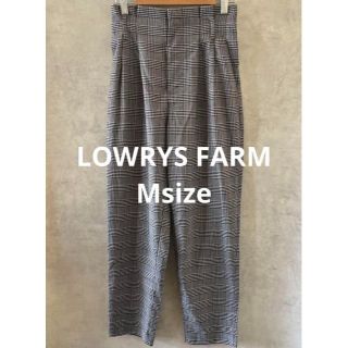 ローリーズファーム(LOWRYS FARM)のLOWRYS FARM  ハイウェストチェックパンツ　M(カジュアルパンツ)