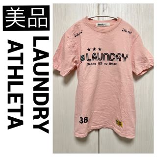 ランドリー(LAUNDRY)の美品　ランドリー ATHLETA アスレタ Tシャツ サッカー コラボ ピンク(Tシャツ(半袖/袖なし))