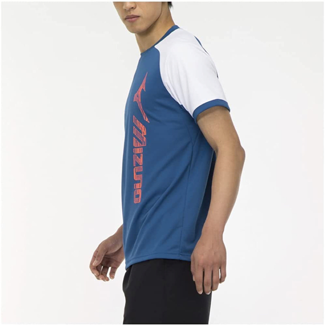 MIZUNO(ミズノ)のMIZUNO ミズノ テニスウェア 半袖Tシャツ 62JA2Z15青Mサイズ新品 スポーツ/アウトドアのテニス(ウェア)の商品写真