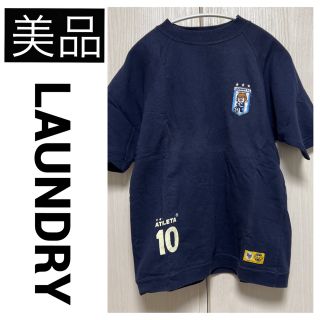 ランドリー(LAUNDRY)の美品　ランドリー ATHLETA アスレタ Tシャツ サッカー コラボ ネイビー(Tシャツ(半袖/袖なし))