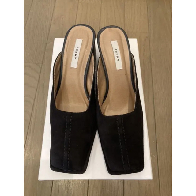 STITCH QUADRANGLE TOE MULE / アメリヴィンテージ-