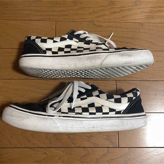 26cm【vans】US企画　オールドスクール　パッチワーク×花×チェッカー