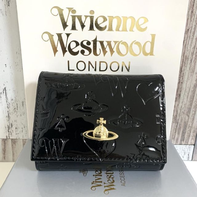 保障できる】 VivienneWestwood 三つ折り財布 ブラック agapeeurope.org