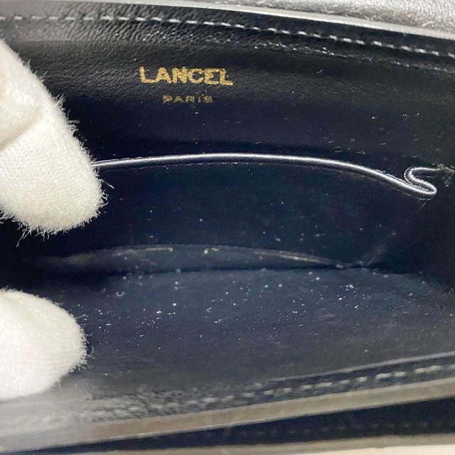 LANCEL(ランセル)のランセル ショルダーバッグ レザー ブラック 中古 LANCEL 斜め掛け レディースのバッグ(ショルダーバッグ)の商品写真