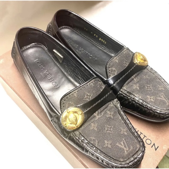 極希少　LOUIS VUITTON  ドライビングシューズ　モノグラム　23.5