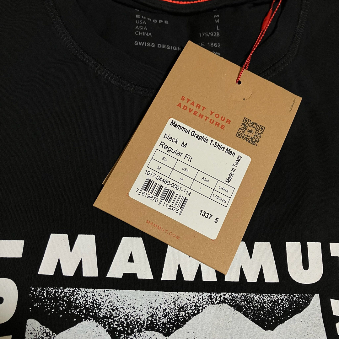 Mammut(マムート)のMAMMUT マムート 半袖Tシャツ グラフィックTシャツ 黒 メンズL 新品 メンズのトップス(Tシャツ/カットソー(半袖/袖なし))の商品写真