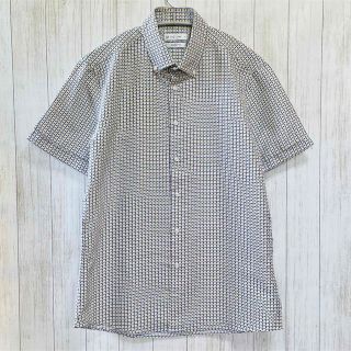 MIN moda slim fit メンズ　半袖シャツ　ボタンダウンシャツ(シャツ)