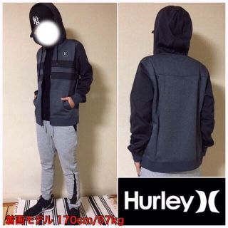 ハーレー(Hurley)の■新品★ハーレー ジップ パーカー Dグレー切替XS■ボーダー切替(パーカー)