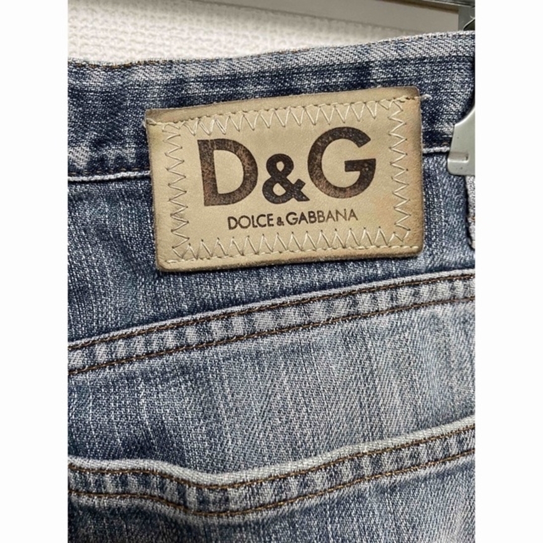 D&G Dolce &Gabbana クラッシュ ダメージ フレアデニムパンツ