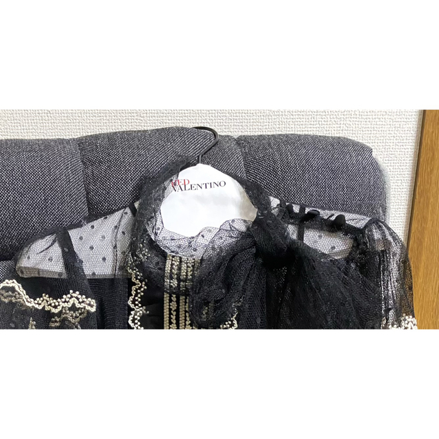 長期在庫品 正規品レッドヴァレンティノ 16万7200円レースワンピース黒