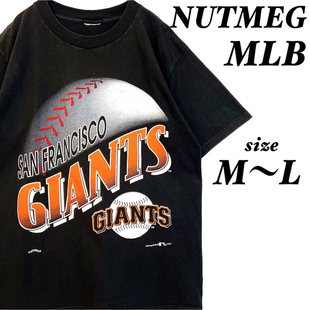 NUTMEG MLB Tシャツ オーバーサイズ ブラック ジャイアンツ プリント