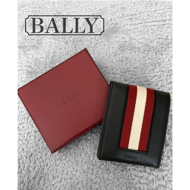 【新品•正規品】BALLY（バリー） レザー ブラック 二つ折り財布