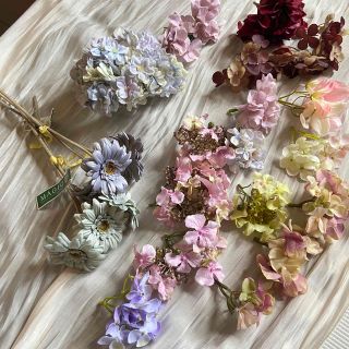 アーティフィシャルフラワー　小分け　紫陽花など(各種パーツ)