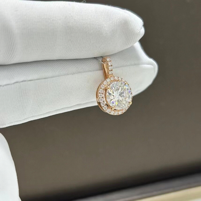 newカラー】2.0ct ハートモアサナイト ネックレス k18