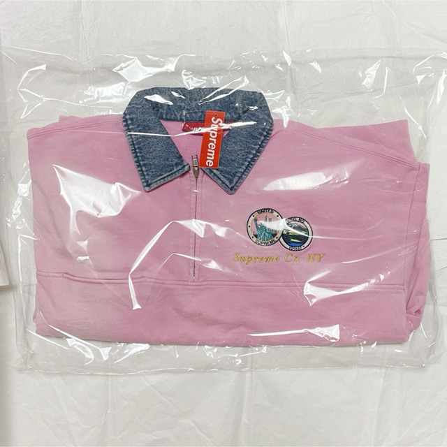 Supreme - supreme Denim Collar Half Zip Sweatshirtの通販 by Supreme - supreme Denim Collar Half Zip Sweatshirtの通販 by