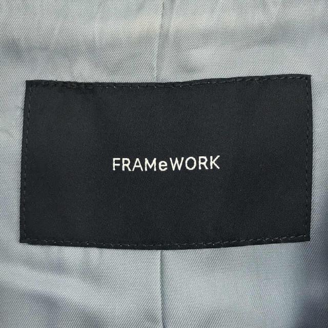 FRAMeWORK(フレームワーク)のFramework / フレームワーク | × AYA KANEKO 金子綾 Super 100s ダブルビーバーVネックコート | 36 | ライトブルー | レディース レディースのジャケット/アウター(その他)の商品写真