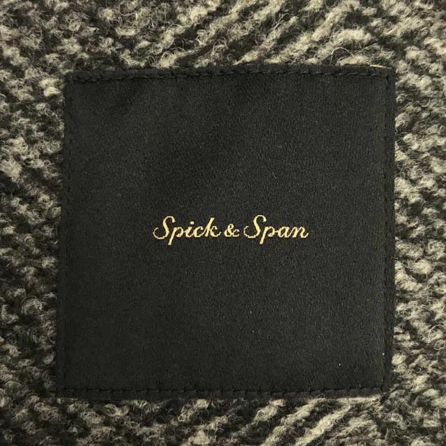 Spick & Span(スピックアンドスパン)の【美品】  Spick and Span / スピックアンドスパン | 2022AW | Wスライバー ヘリンボーン ミドル コート | 38 | ブラック | レディース レディースのジャケット/アウター(その他)の商品写真