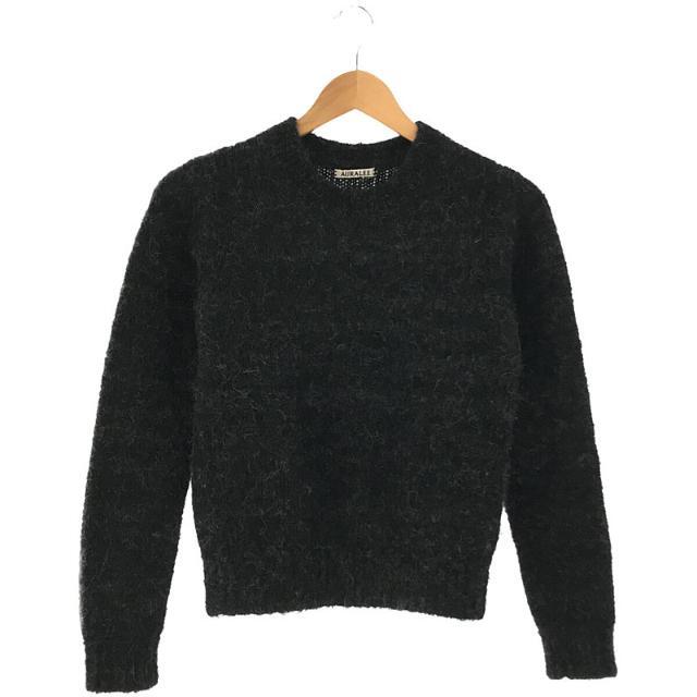 【美品】 AURALEE / オーラリー | ALPACA WOOL KNIT PULLOVER アルパカ ウール ニット プルオーバー | 1 | ブラック | レディース