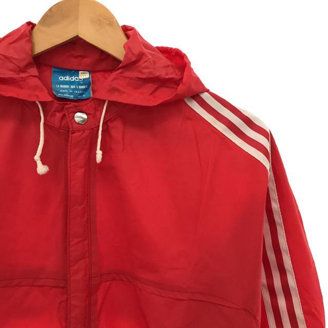 adidas / アディダス | 1970s | 70s VINTAGE ヴィンテージ フランス製 青タグ 袖ライン フーデッドナイロン ジャケット  ウインドブレーカー | レッド | メンズ