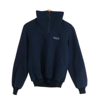 パタゴニア(patagonia)のPatagonia / パタゴニア | 1980s | 80s VINTAGE デカタグ ハイネック ハーフジップ フリース プルオーバー | S | ネイビー | レディース(トレーナー/スウェット)