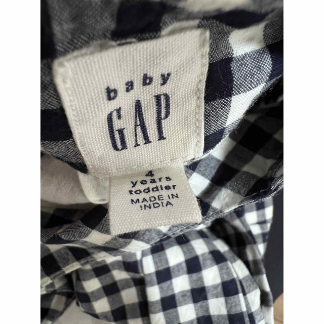 GAP(ギャップ)の4years 100 チェック柄ワンピース キッズ/ベビー/マタニティのキッズ服女の子用(90cm~)(ワンピース)の商品写真