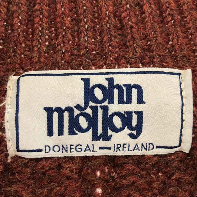 John Molloy / ジョンモロイ | アイルランド製 ウール フィッシャーマン アラン ニット カーディガン カウチン セーター | ブラウン | レディース 4