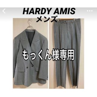 ハーディエイミス(HARDY AMIES)の26a607 メンズ　ハーディエイミス　メンズ　グレースーツ　イタリア製　上下(セットアップ)