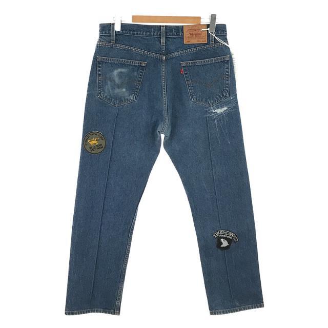 【新品】  Children of the discordance / チルドレンオブザディスコーダンス | BRND COMMUNE CUSTOM PATCH JEANS パッチ ワッペン リペア センタープレス リメイク デニム パンツ | 3 | BLUE | メンズメンズ