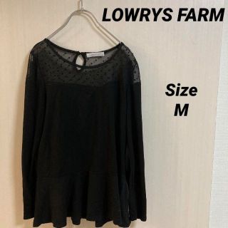 ローリーズファーム(LOWRYS FARM)の21a478 ローリーズファーム　レディース　黒　ブラック　網ブラウス(シャツ/ブラウス(長袖/七分))