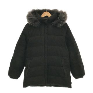 モンクレール(MONCLER)のMONCLER / モンクレール | フランス製 青タグ コーデュロイ ジップアップ ダウンジャケット ファー フード取外し可 | 0 | ダークブラウン | レディース(その他)