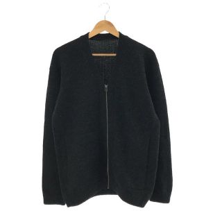 クレプスキュール(crépuscule )のCrepuscule / クレプスキュール | Whole Garment V/N Zip Cardigan シェットランドウール ホールガーメント Vネック ジップ カーディガン | 2 | ブラック | メンズ(カーディガン)