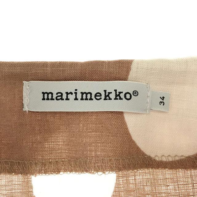 marimekko(マリメッコ)のmarimekko / マリメッコ | PILKKU ピルック リネン ドット ワンピース | 34 | ベージュ | レディース レディースのワンピース(ひざ丈ワンピース)の商品写真