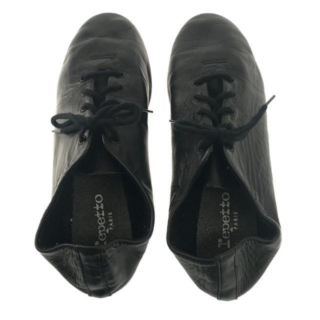 repetto(レペット)の【美品】  repetto / レペット | jazz shoes レザー レースアップ フラット バレエ ジャズ シューズ black | 36 | ブラック | レディース レディースの靴/シューズ(バレエシューズ)の商品写真