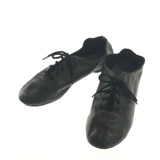 レペット(repetto)の【美品】  repetto / レペット | jazz shoes レザー レースアップ フラット バレエ ジャズ シューズ black | 36 | ブラック | レディース(バレエシューズ)