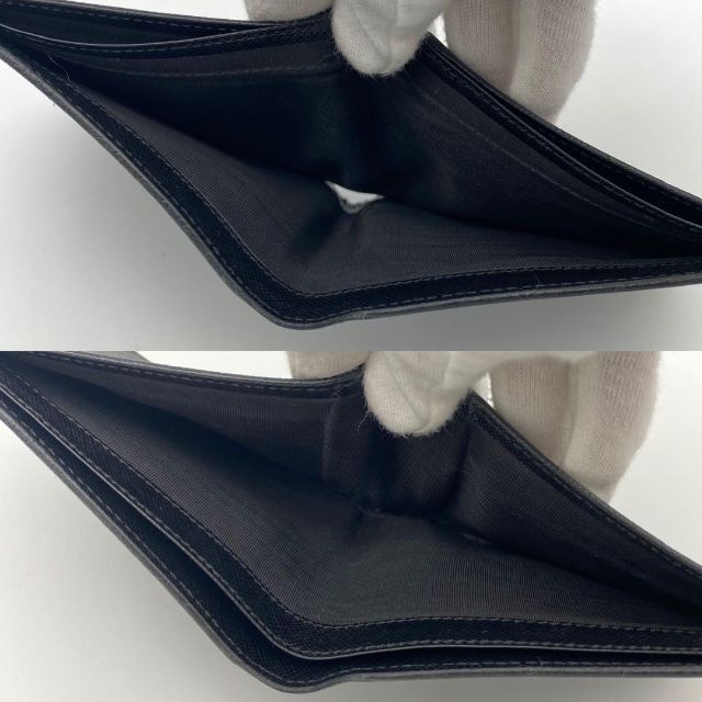 PRADA - 【美品】PRADA サフィアーノレザー 三角ロゴ 二つ折り 折り