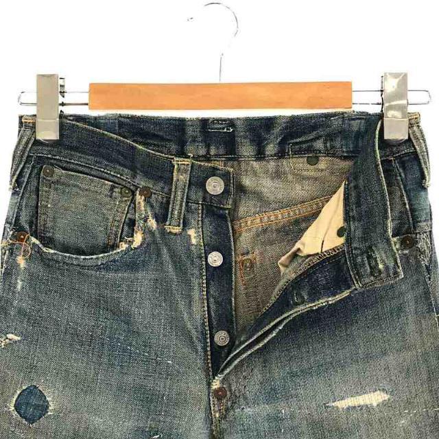 Levi's / リーバイス | Vintage / ヴィンテージ 1937 モデル 501XX オリジナル 1936-1941 片面Big E  針シンチバッグ 隠しリベット セルビッチ デニム パンツ ボーイズ | ー | インディゴ | メンズ 3