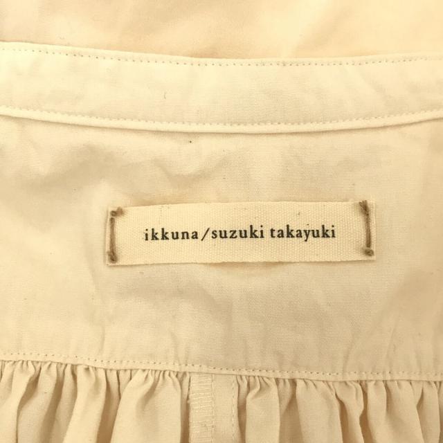 suzuki takayuki(スズキタカユキ)の【新品】  suzuki takayuki / スズキタカユキ | ikkuna kurta dress オーガニックコットン プルオーバー バンドカラー ギャザー ロング シャツ ワンピース ドレス | 1 | nude | レディース レディースのワンピース(ロングワンピース/マキシワンピース)の商品写真