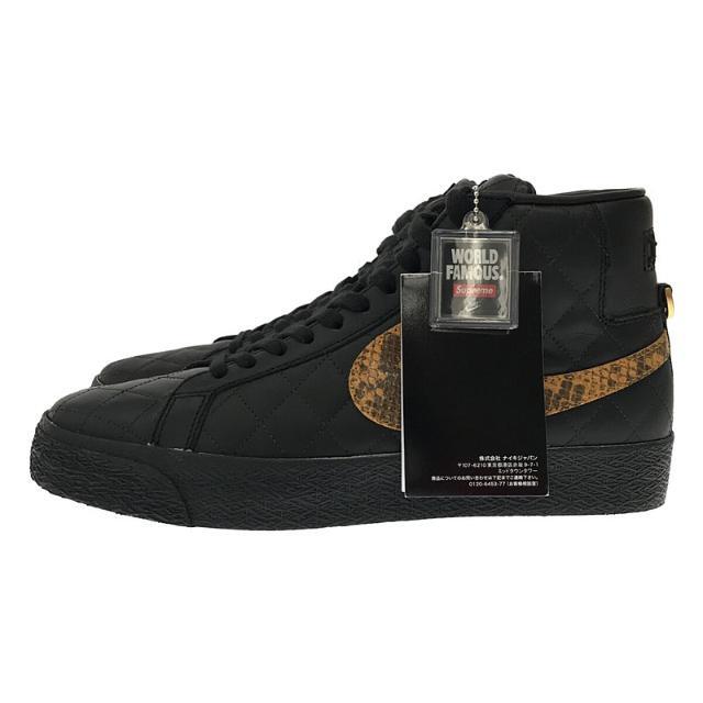 Supreme(シュプリーム)の【美品】  SUPREME / シュプリーム | × NIKE / ナイキ コラボ SB ZOOM BLAZER MID "SUPREME" BLACK/BLACK QS DV5078-001 スケートボーディング ズーム ブレーザー ミッド クイックストライク  ハイカットスニーカー 箱・替え紐・ステッカー有 | 27 | Black | メンズ メンズの靴/シューズ(スニーカー)の商品写真