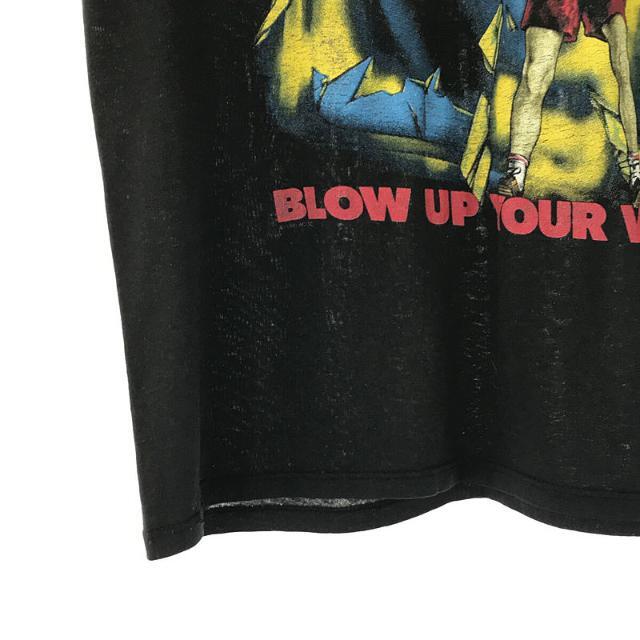 VINTAGE / ヴィンテージ | 1980s | 80s USA製 AC/DC BLOW UP YOUR VIDEO ワールドツアー コットン ポリエステル ボディ 両面プリント Tシャツ バンT | L | ブラック | メンズ 2