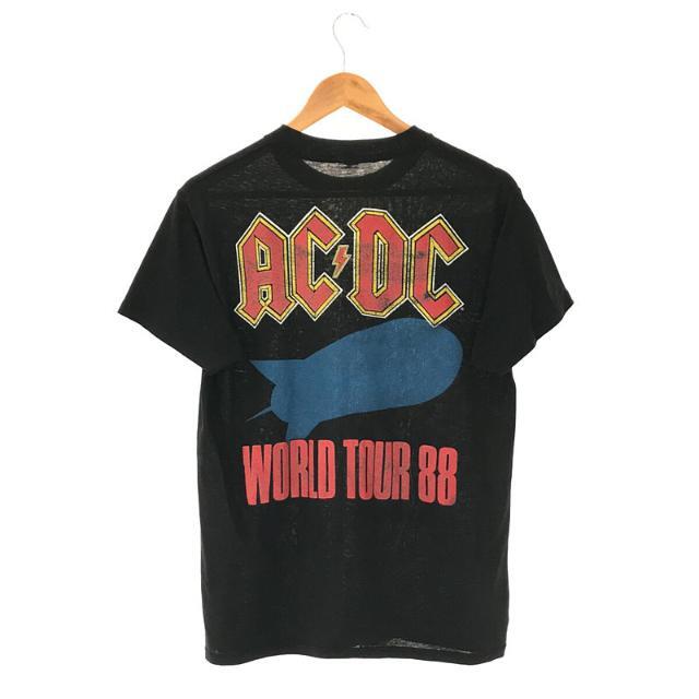 VINTAGE / ヴィンテージ | 1980s | 80s USA製 AC/DC BLOW UP YOUR VIDEO ワールドツアー コットン ポリエステル ボディ 両面プリント Tシャツ バンT | L | ブラック | メンズ