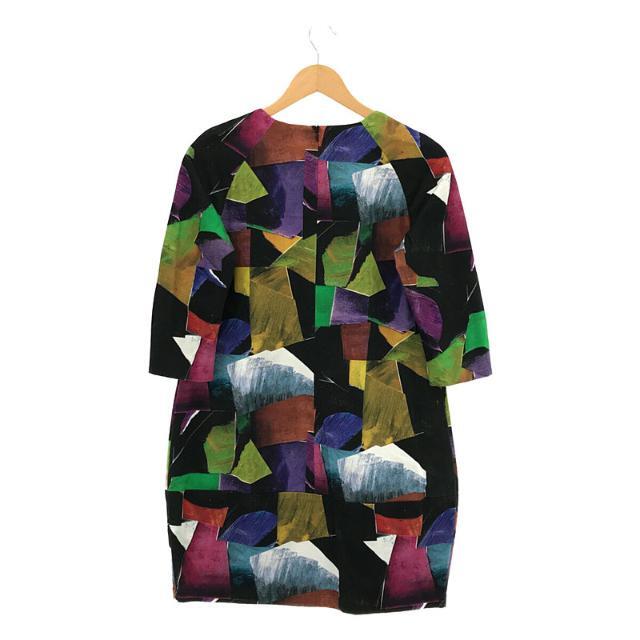 marimekko / マリメッコ | Laava ラーバ コットン ストレッチ 溶岩柄 マルチカラー クルーネック ワンピース | 34 | マルチカラー | レディース 3