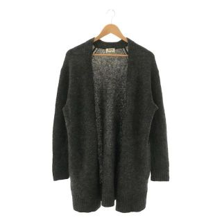 Acne Studios / アクネストゥディオズ | ウール モヘア ボタンレス Vネック ニット ロング カーディガン | XS | ダークグレー | レディース(カーディガン)