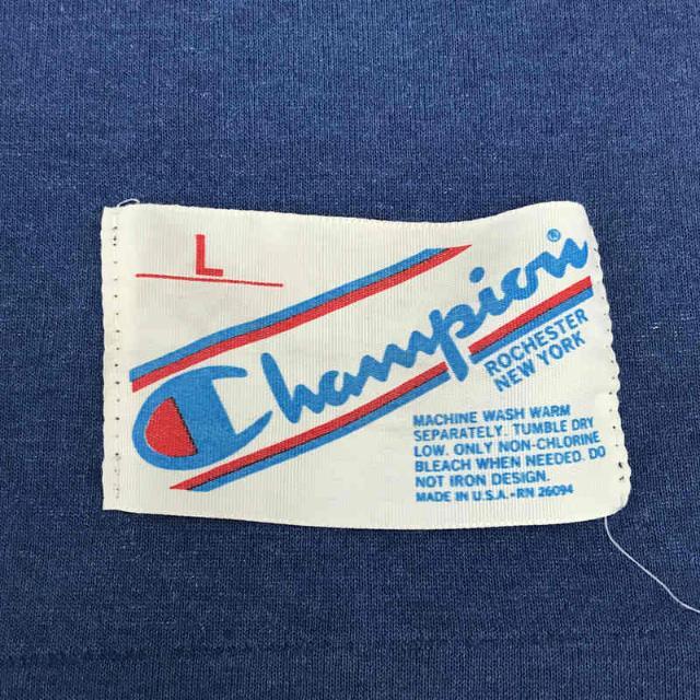 Champion(チャンピオン)のCHAMPION / チャンピオン | 1980s | 80s VINTAGE ヴィンテージ USA製 トリコタグ ナンバリング プリント フットボール Tシャツ | L | ネイビー | メンズ メンズのトップス(Tシャツ/カットソー(半袖/袖なし))の商品写真