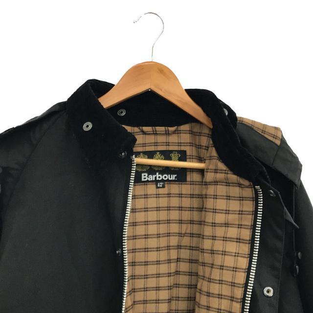 Barbour / バブアー | 2020AW | ROKU ロク 別注 HOODED TRANSPORT JACKET オイルドワックスコットン ピンバッチ付き | 42 | ブラック | レディース Barbour / バブアー | 2020AW | ROKU ロク 別注 HOODED TRANSPORT JACKET オイルドワックスコットン ピンバッチ付き | 42 | ブラック | レディース