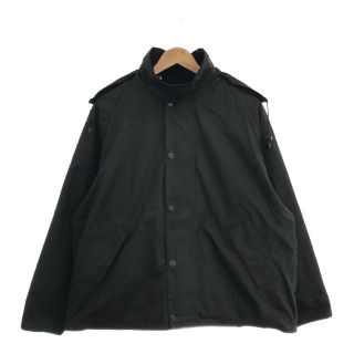 バーブァー(Barbour)のBarbour / バブアー | 2020AW | ROKU ロク 別注 HOODED TRANSPORT JACKET オイルドワックスコットン ピンバッチ付き | 42 | ブラック | レディース(その他)